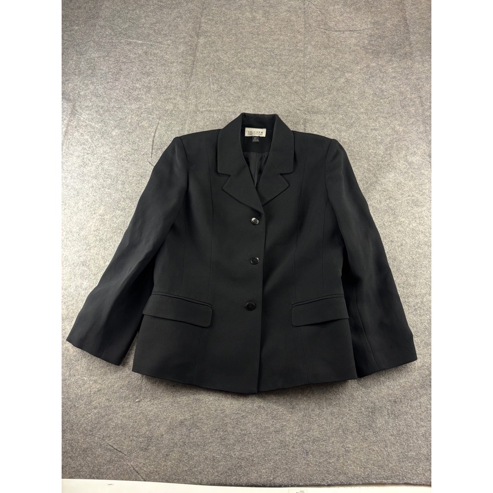 Uniform John Paul Richard Black Blazer Jacket Petite 8P 3 Button Professional